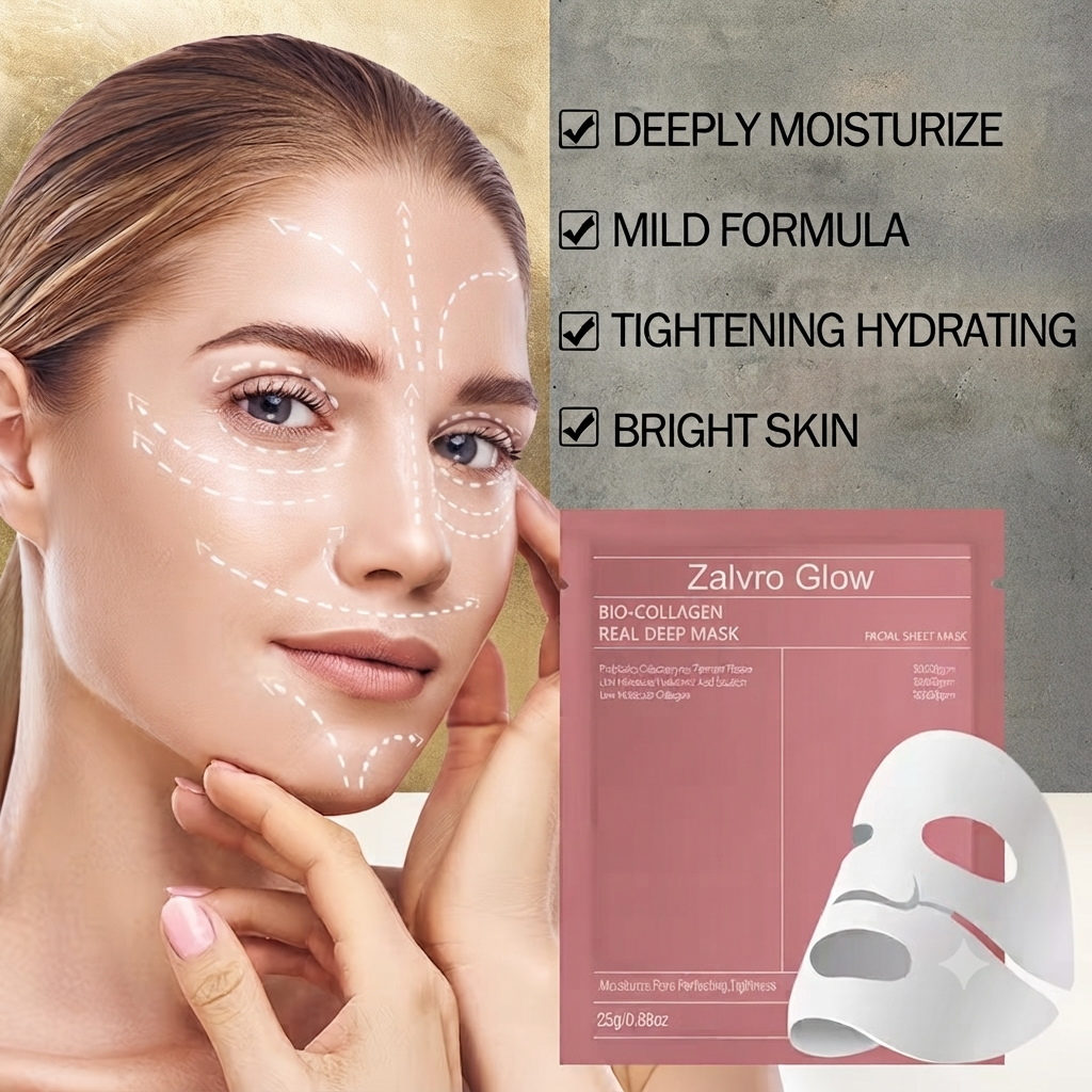 Zalvro Glow™ Collagen facial mask